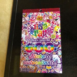 LISA FRANK 600 stickers 5 page book!